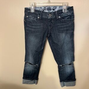 Guess Rolled Cuff Capri Jeans Sz 27